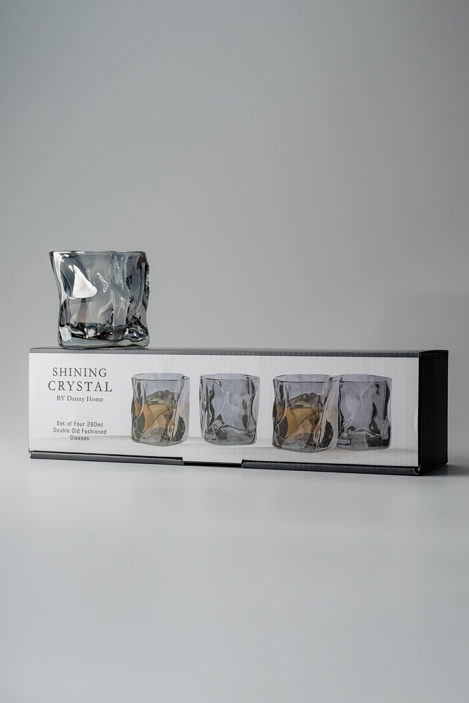 Комплект стаканов Серый Стаканы Стеклянная посуда Для дома Олд фэшн Стаканы Посуда для напитков HoReCa