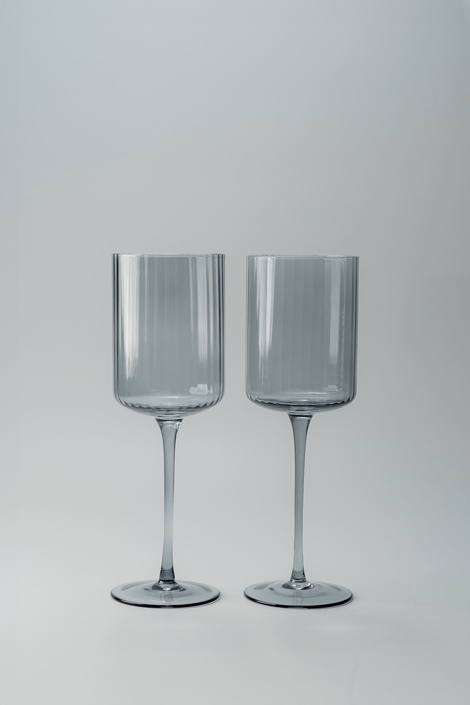 Комплект бокалов Серый Бокалы Стеклянная посуда Для дома Бокалы для вина Бокалы и фужеры Посуда для напитков HoReCa