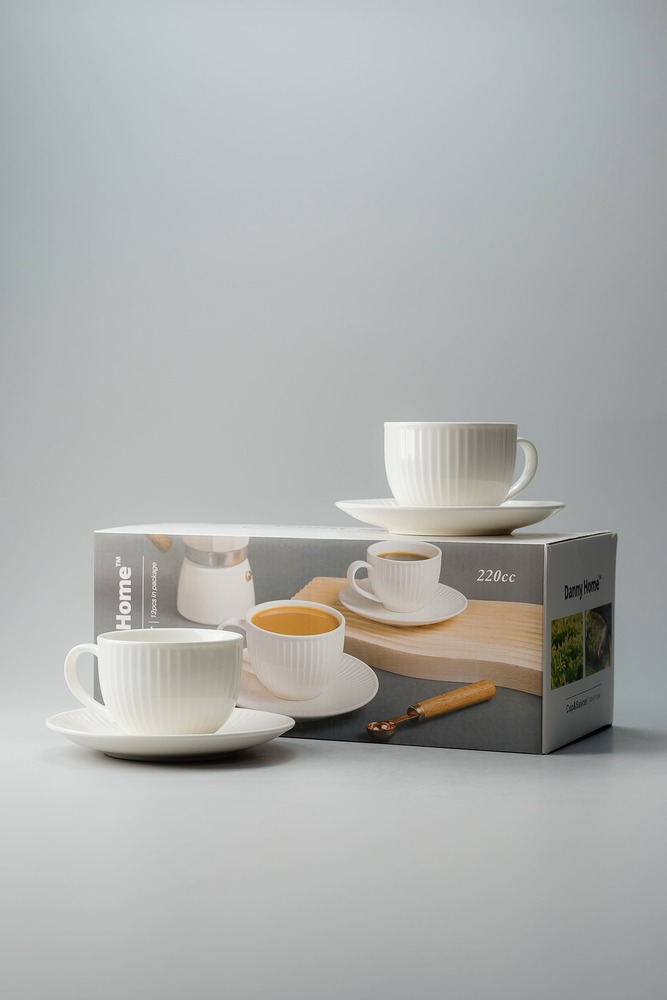 Чайная пара Белый Чайные пары Столовая посуда Столовая Для дома Чайные пары Чашки и кружки Посуда для напитков HoReCa