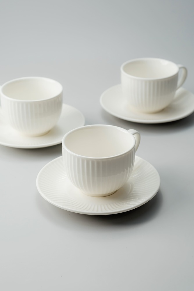 Чайная пара Белый Чайные пары Столовая посуда Столовая Для дома Чайные пары Чашки и кружки Посуда для напитков HoReCa