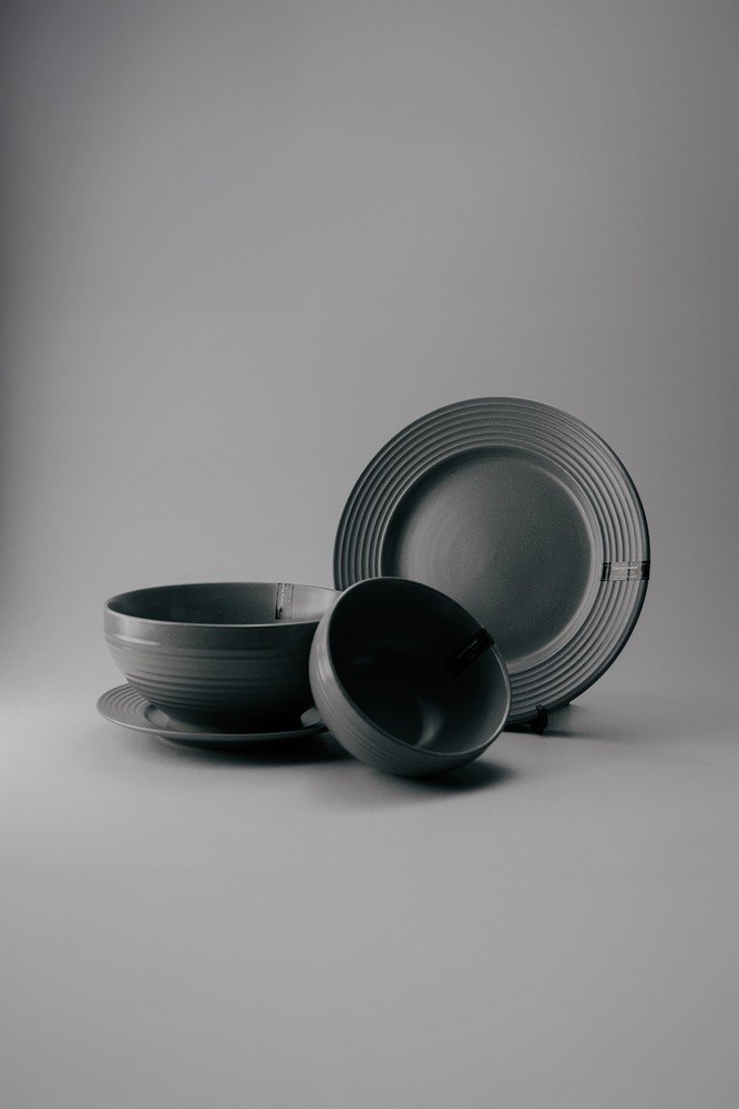 Десертная тарелка Серый Десертные тарелки Тарелки Столовая посуда Столовая посуда и предметы сервировки HoReCa