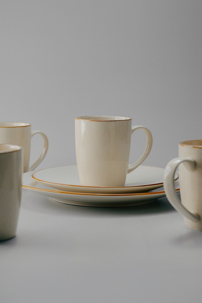 Комплект из 12 предметов на 4 персоны Бежевый Наборы посуды Столовая посуда Столовая Для дома