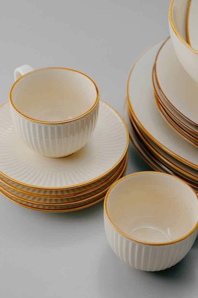 Комплект из 26 предметов на 6 персон Бежевый Наборы посуды Столовая посуда Столовая Для дома