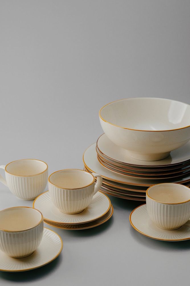 Комплект из 26 предметов на 6 персон Бежевый Наборы посуды Столовая посуда Столовая Для дома