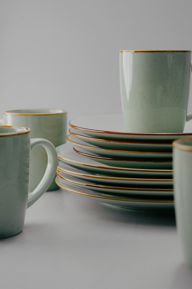 Комплект из 12 предметов на 4 персоны Серый Наборы посуды Столовая посуда Столовая Для дома