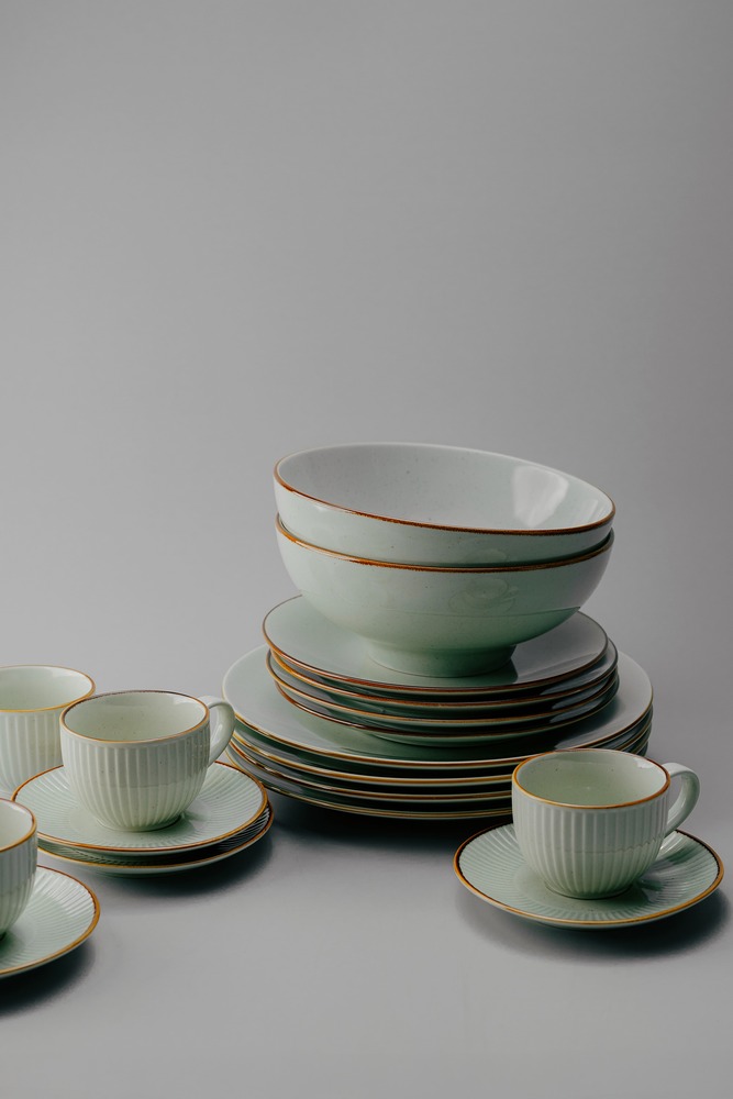 Комплект из 26 предметов на 6 персон Серый Наборы посуды Столовая посуда Столовая Для дома