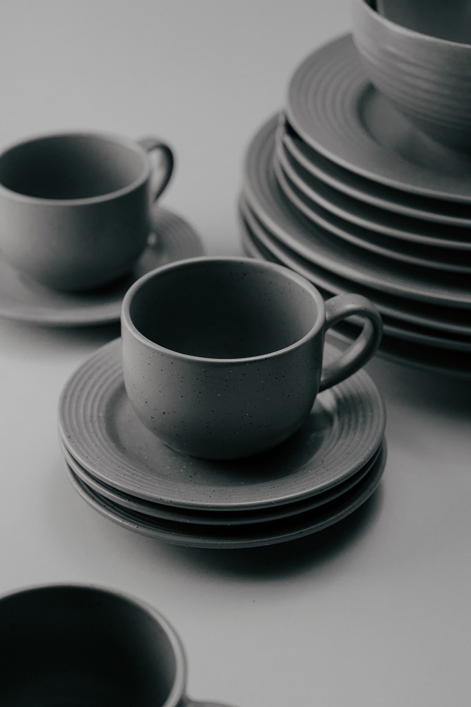 Комплект из 32 предметов на 6 персон Серый Наборы посуды Столовая посуда Столовая Для дома