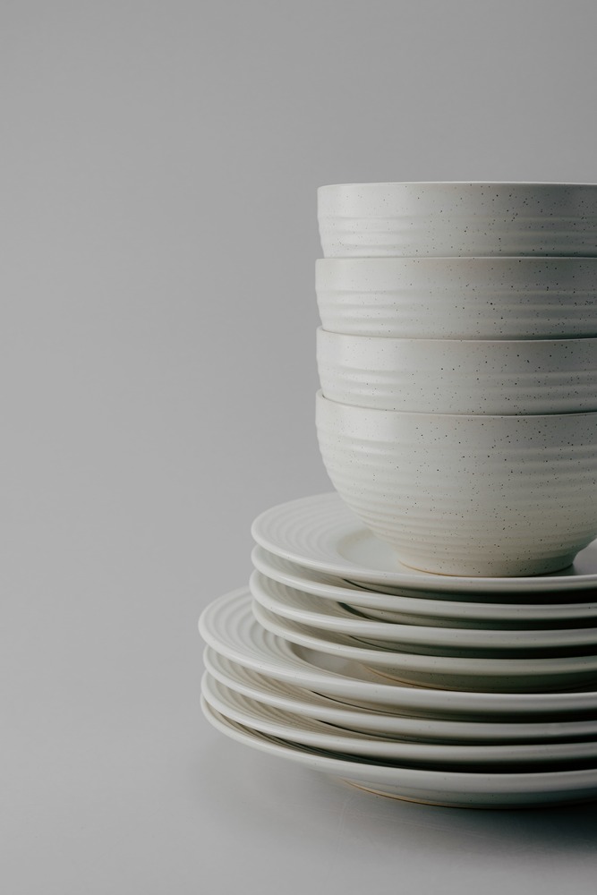 Комплект из 12 предметов на 4 персоны Серый Наборы посуды Столовая посуда Столовая Для дома