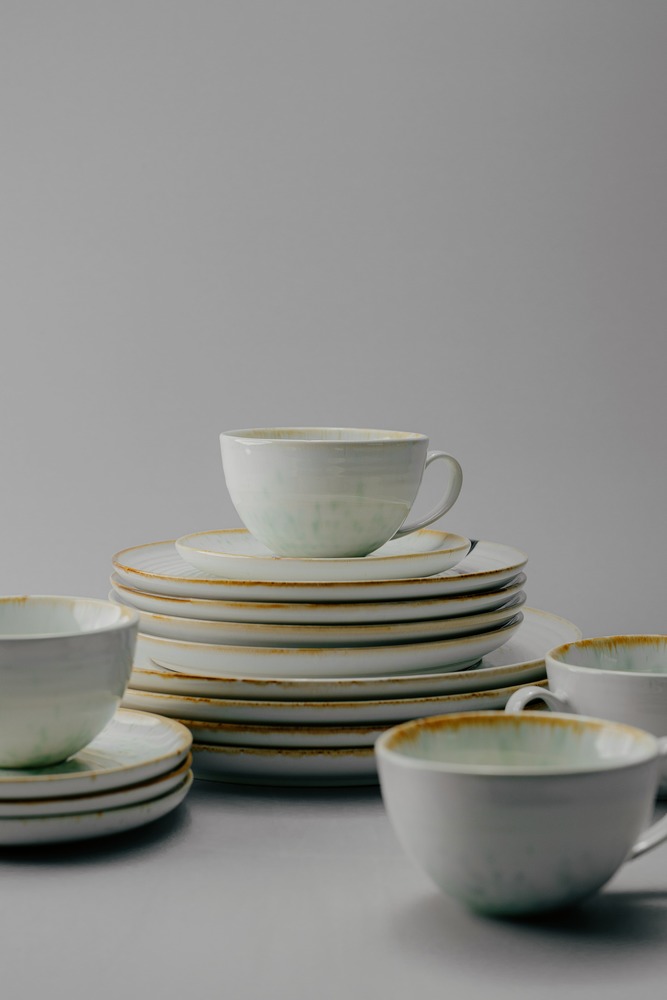 Комплект из 24 предмета на 6 персон Бирюзовый Наборы посуды Столовая посуда Столовая Для дома