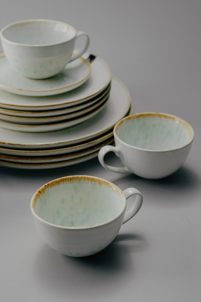 Комплект из 24 предмета на 6 персон Бирюзовый Наборы посуды Столовая посуда Столовая Для дома