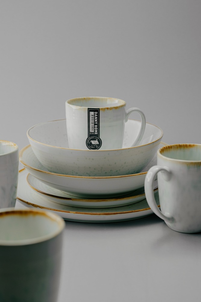 Комплект из 25 предметов на 6 персон Бирюзовый Наборы посуды Столовая посуда Столовая Для дома