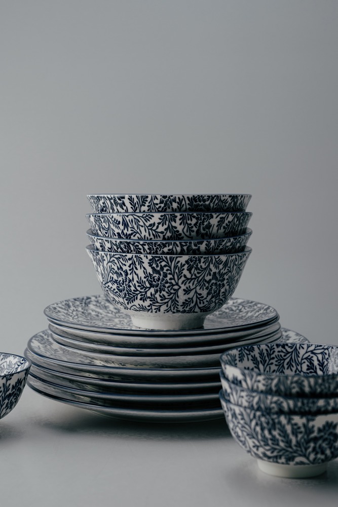 Комплект из 17 предметов на 4 персоны Синий Наборы посуды Столовая посуда Столовая Для дома