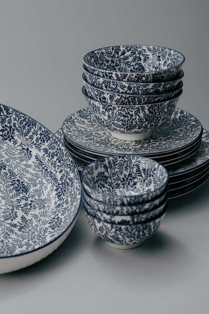 Комплект из 25 предметов на 6 персон Синий Наборы посуды Столовая посуда Столовая Для дома