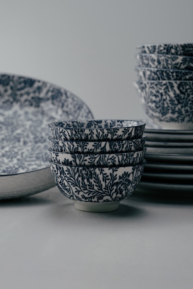 Комплект из 25 предметов на 6 персон Синий Наборы посуды Столовая посуда Столовая Для дома