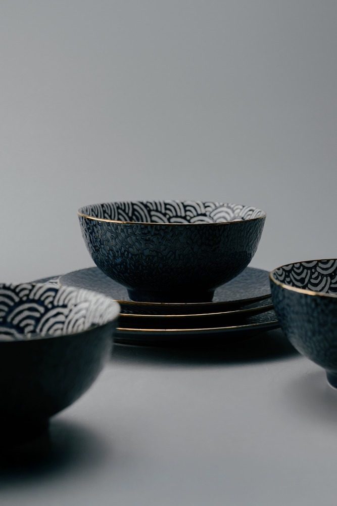 Комплект из 25 предметов на 6 персон Синий Наборы посуды Столовая посуда Столовая Для дома