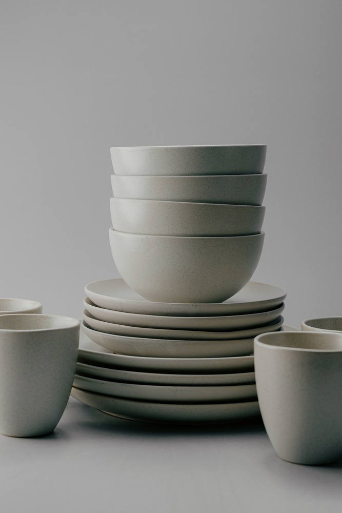 Комплект из 24 предметов на 6 персоны Серый Наборы посуды Столовая посуда Столовая Для дома