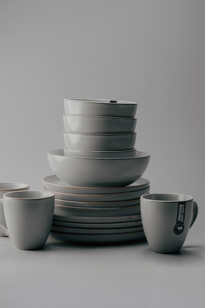 Комплект из 17 предметов на 4 персоны Серый Наборы посуды Столовая посуда Столовая Для дома