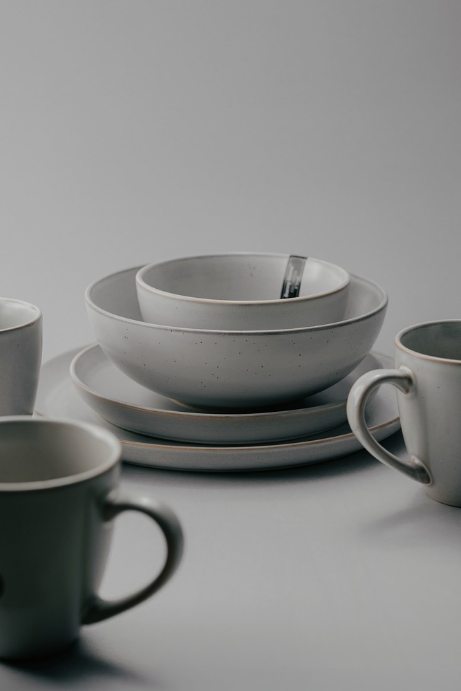 Комплект из 17 предметов на 4 персоны Серый Наборы посуды Столовая посуда Столовая Для дома