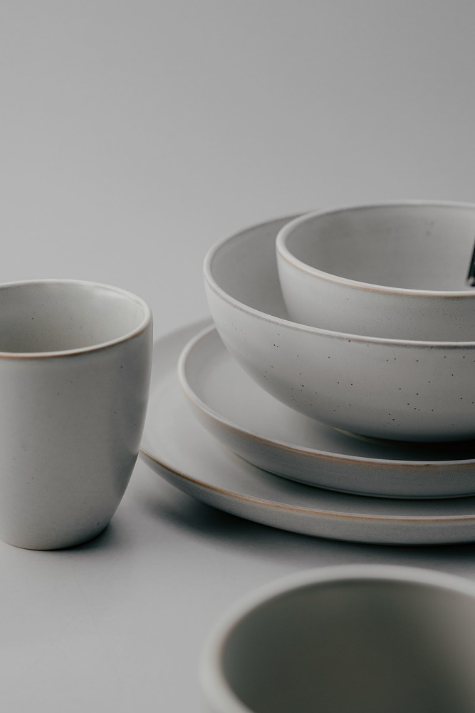 Комплект из 25 предметов на 6 персон Серый Наборы посуды Столовая посуда Столовая Для дома