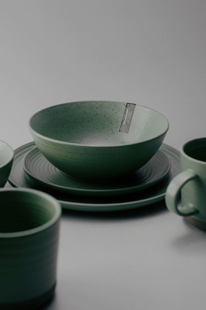 Комплект из 17 предметов на 4 персоны Зеленый Наборы посуды Столовая посуда Столовая Для дома