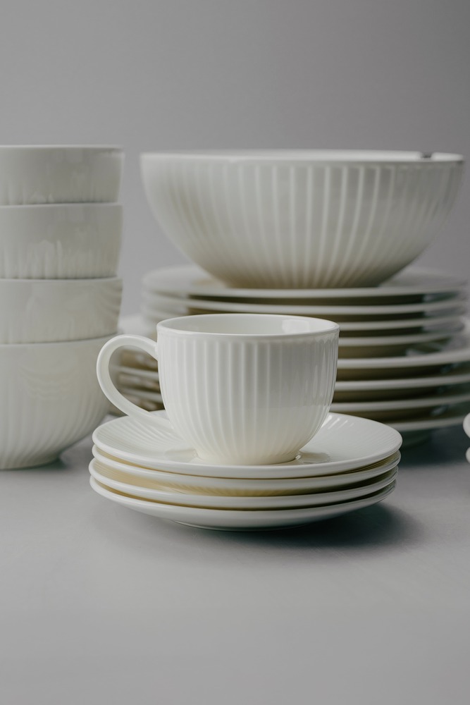 Комплект из 33 предметов на 6 персон Белый Наборы посуды Столовая посуда Столовая Для дома