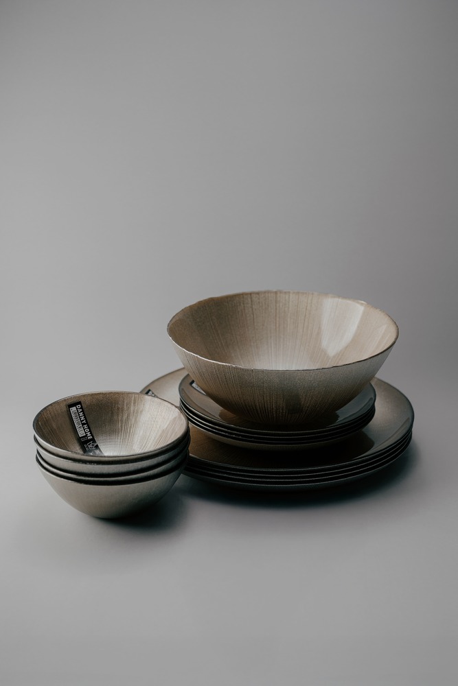 Комплект из 17 предметов на 4 персоны Золотой Наборы посуды Столовая посуда Столовая Для дома