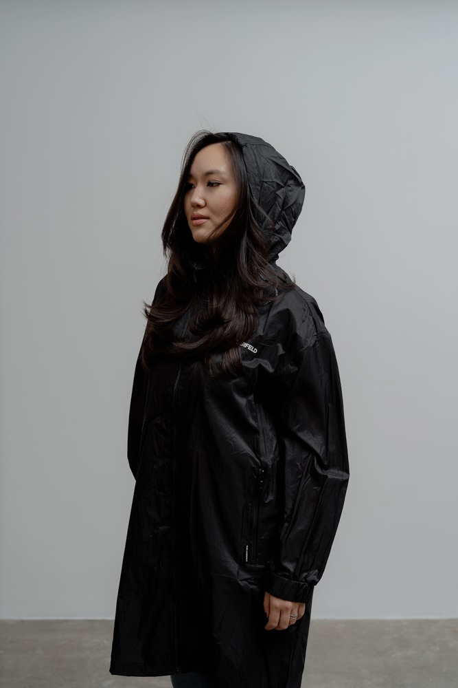 Дождевик Черный Дождевики Одежда Женщинам