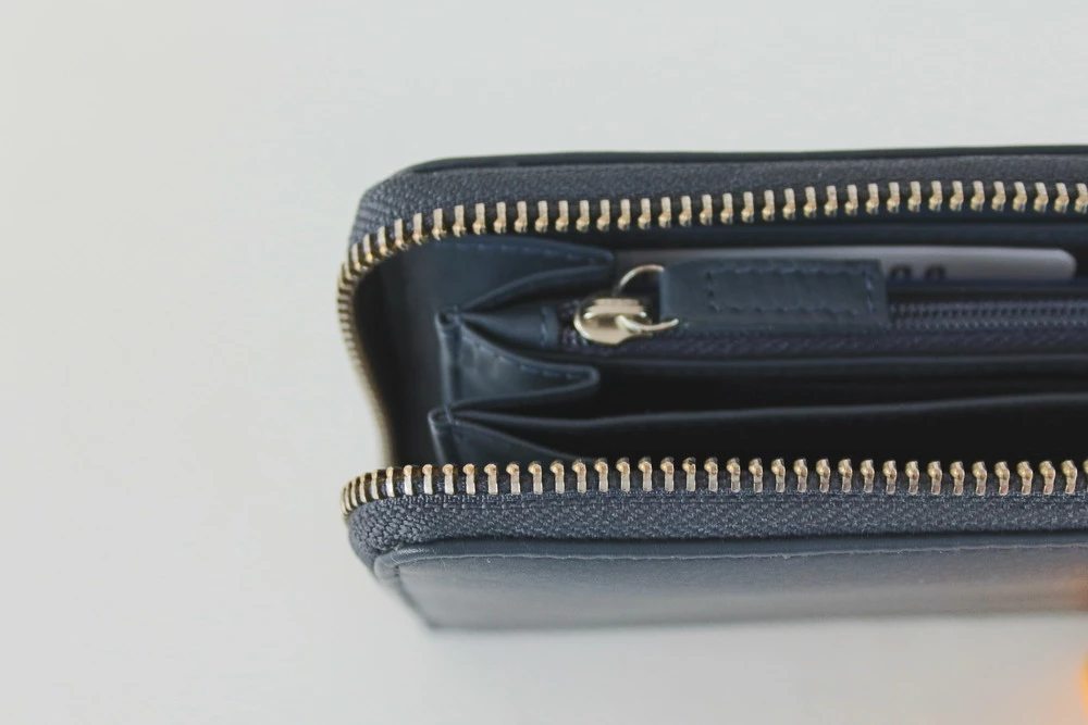 MID COLOR ZIPPED WALLET 306 Синий Портмоне Мужчинам