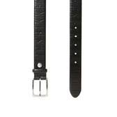 MEN'S LEATHER BELT WITH FABRIC EFFECT Темно-синий Ремень Мужчинам