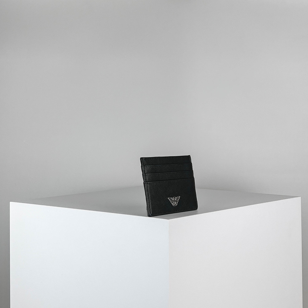 Подарочный набор Черный Портмоне Мужчинам Кредитницы Мужчинам