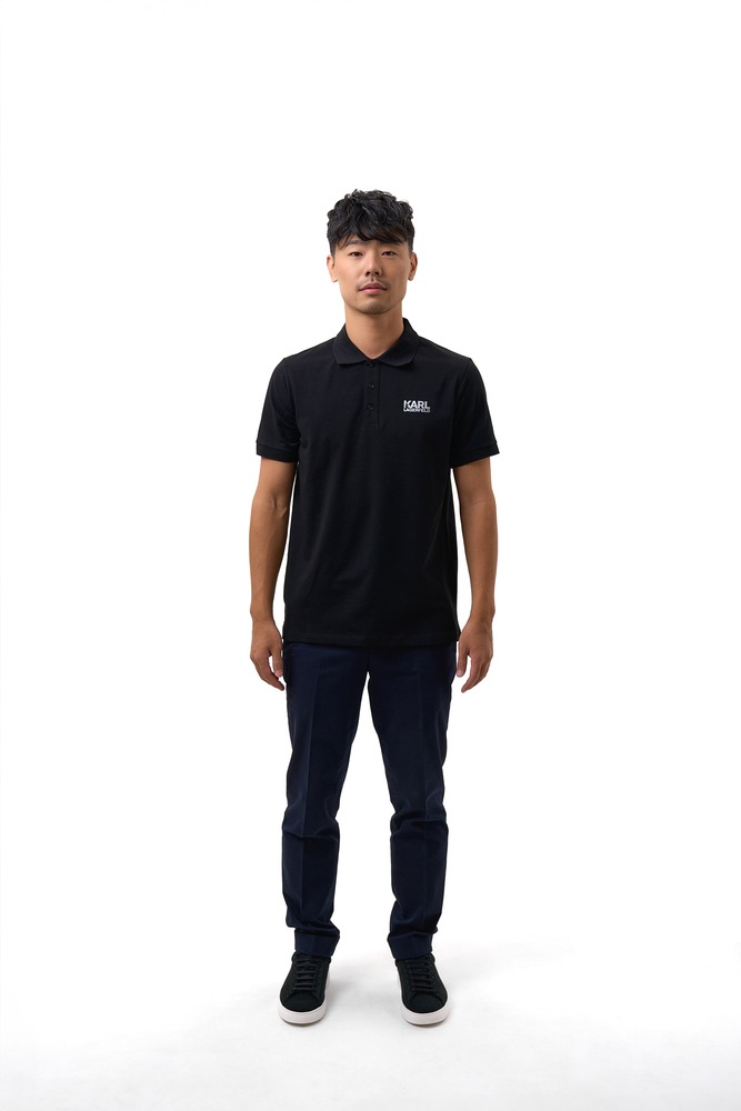 Поло Черный Поло Одежда Мужчинам