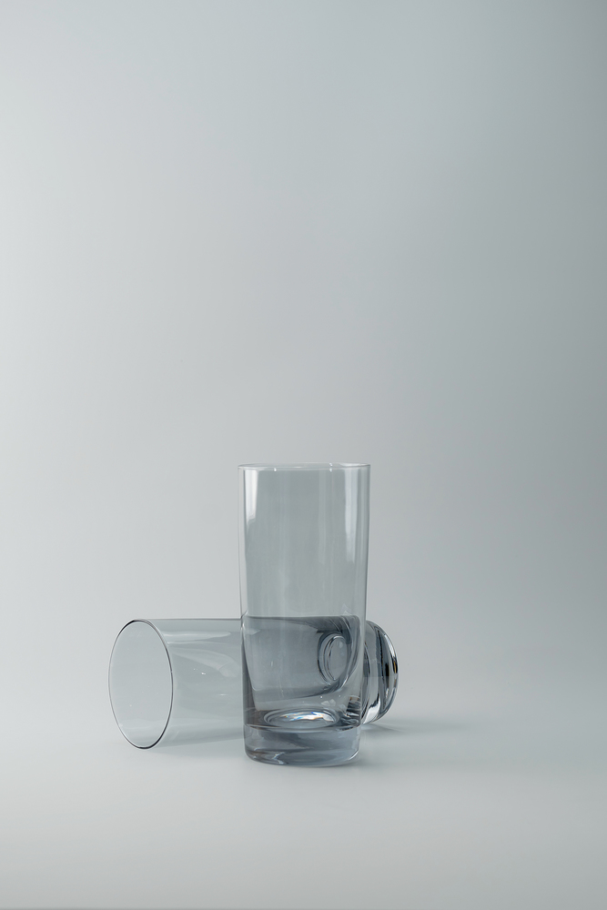 Комплект стаканов Серый Стаканы Стеклянная посуда Для дома Хайболы Стаканы Посуда для напитков HoReCa