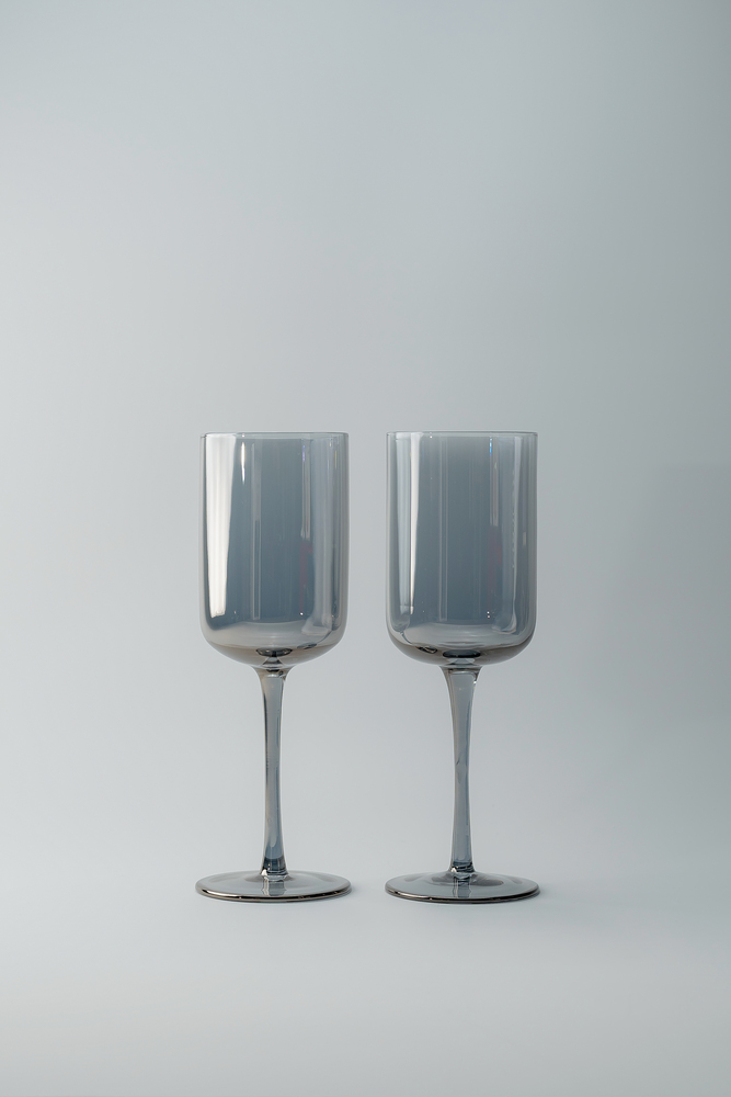 Комплект бокалов Серый Бокалы Стеклянная посуда Для дома Бокалы для вина Бокалы и фужеры Посуда для напитков HoReCa