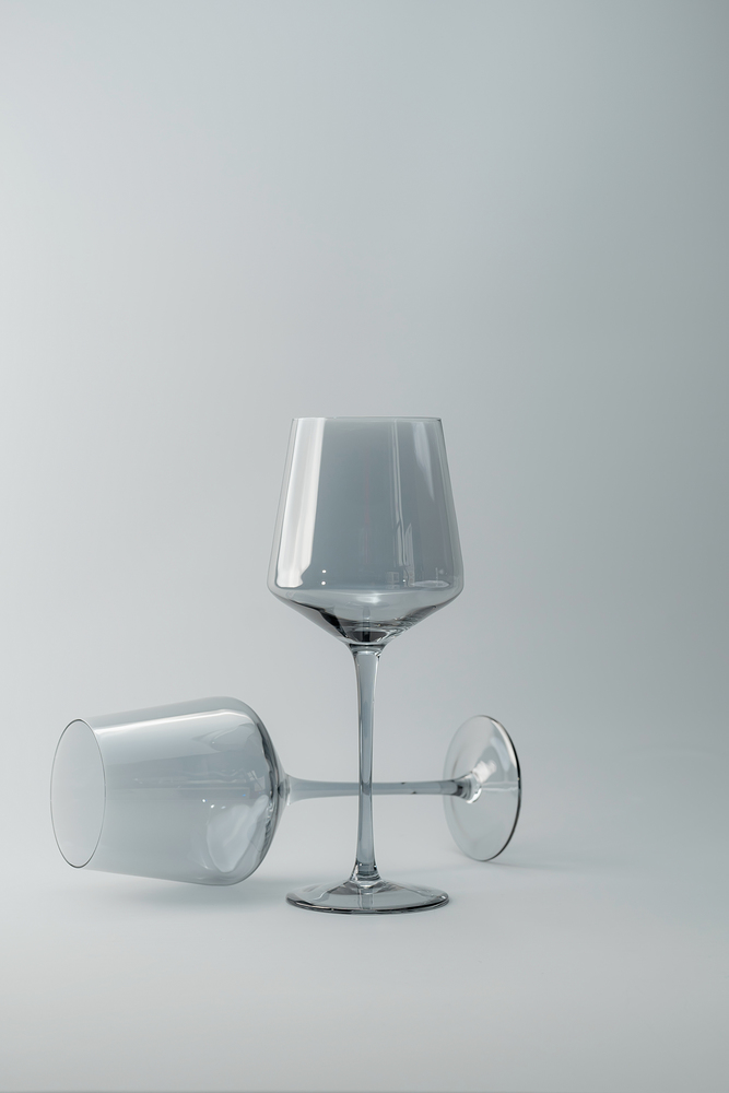 Комплект бокалов Серый Бокалы Стеклянная посуда Для дома Бокалы для вина Бокалы и фужеры Посуда для напитков HoReCa