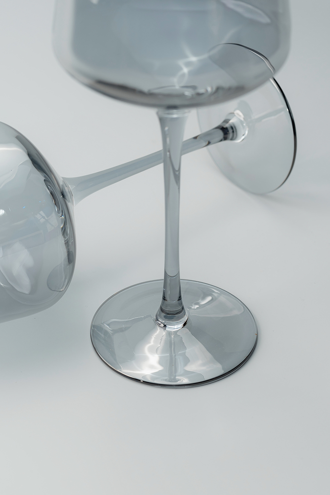 Комплект бокалов Серый Бокалы Стеклянная посуда Для дома Бокалы для вина Бокалы и фужеры Посуда для напитков HoReCa