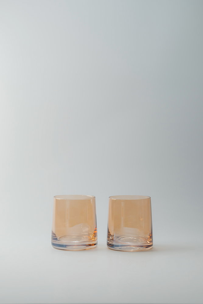 Комплект стаканов Оранжевый Стаканы Стеклянная посуда Для дома Олд фэшн Стаканы Посуда для напитков HoReCa