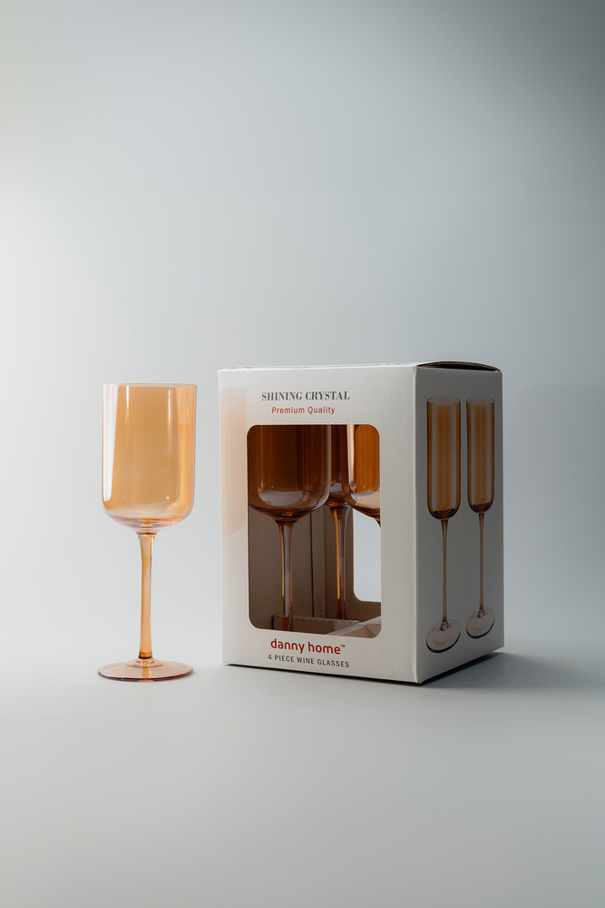 Комплект бокалов Оранжевый Бокалы Стеклянная посуда Для дома Бокалы для вина Бокалы и фужеры Посуда для напитков HoReCa