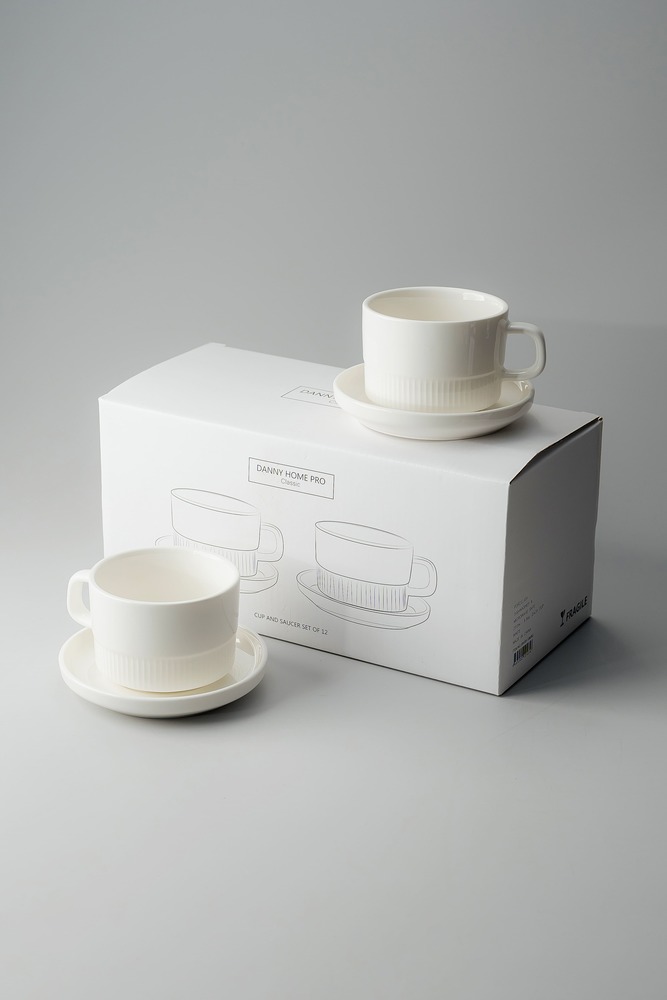 Чайная пара Белый Чайные пары Столовая посуда Столовая Для дома Чайные пары Чашки и кружки Посуда для напитков HoReCa