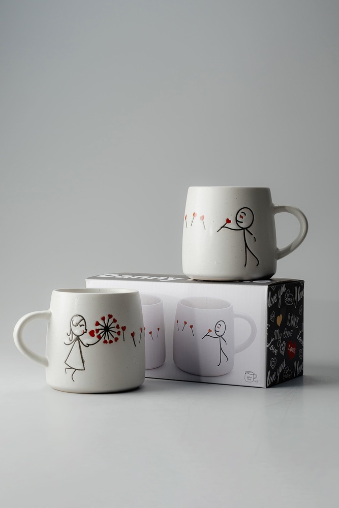 Кружка комплект Серый Кружки Столовая посуда Столовая Для дома